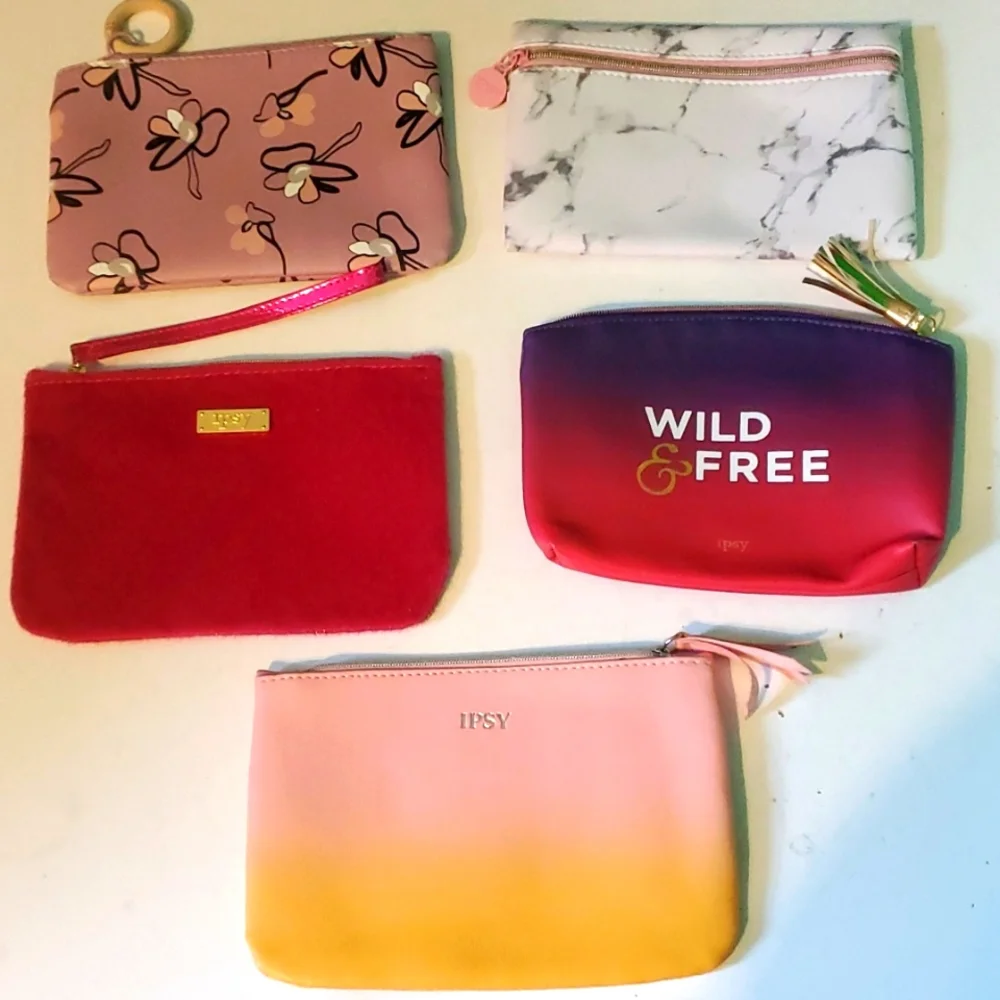 Ipsy set 5 cosmetic bags